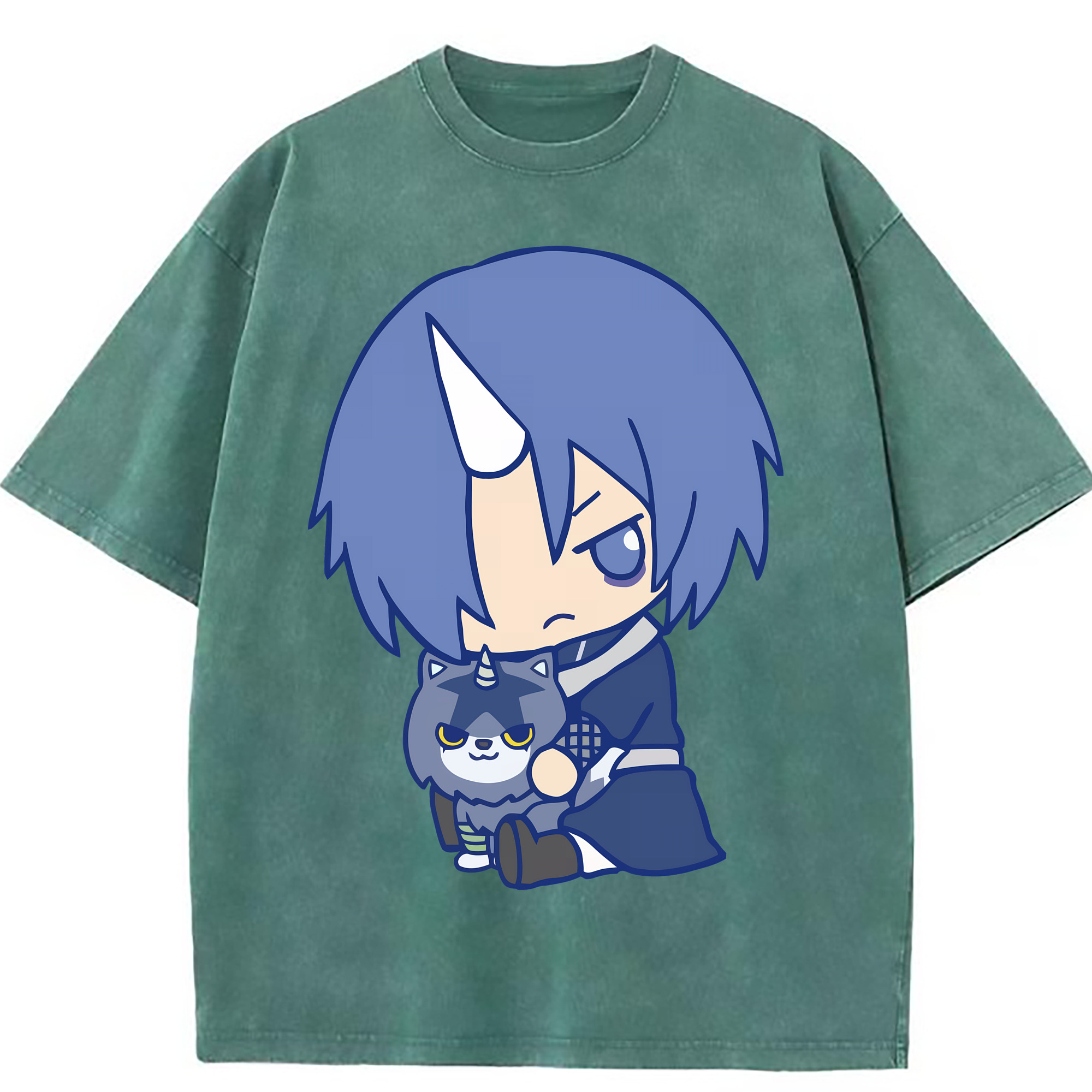 （画像用） 転スラ Regarding Reincarnated to Slime 綿100% ヴィンテージ風 半袖Tシャツ（フロントプリント）